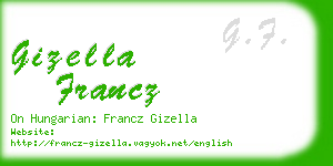 gizella francz business card